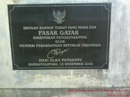 Prasasti pasar gatak Ganjuran.