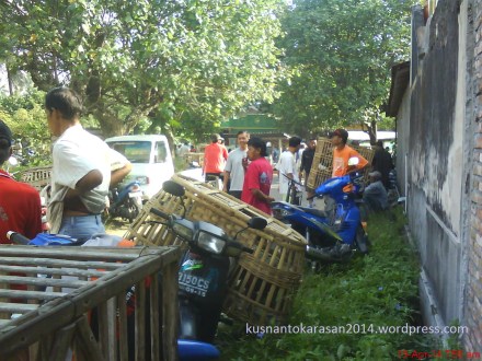 sepanjang jalan menuju Pasar Jodog  di sebelah Timur di padati pedagang ayam & burung merpati.