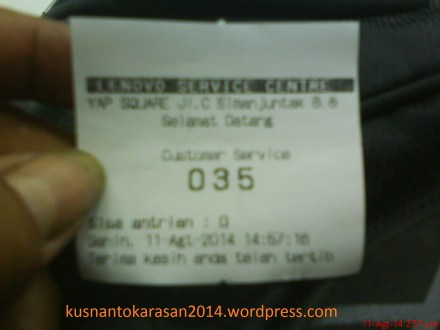 nomor antrian service pusat service lenovo