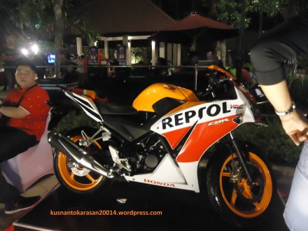 CBR 150R edisi Repsol saat di acara launching di Hotel Sheraton Yogyakarta