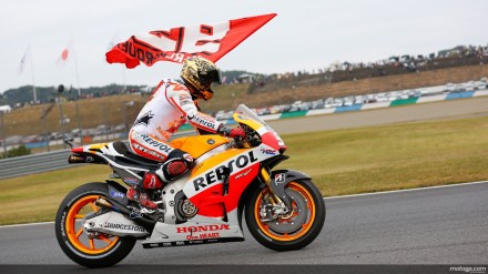 Marquez merayakan kemenangan Juara dunia yang ke-2