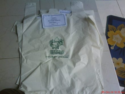 plastik waah daging Qurban