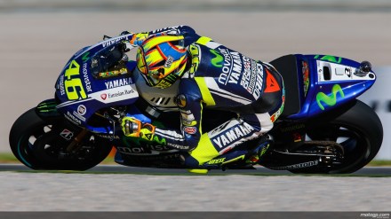 Valentino Rossi di atas Yamaha Movistar MotoGP