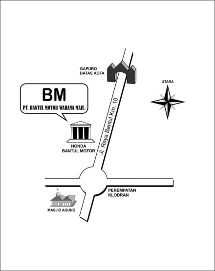 Denah Lokasi Dealer Bantul Motor Wahana Maju