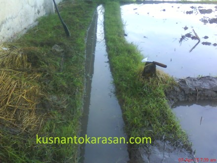 parit yang bersih, air jadi lancar