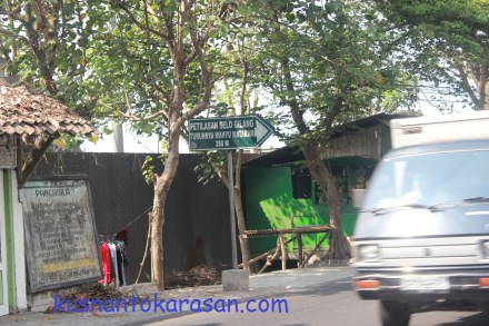 Plakat petilasan Turunnya Wahyu Mataram Bantul