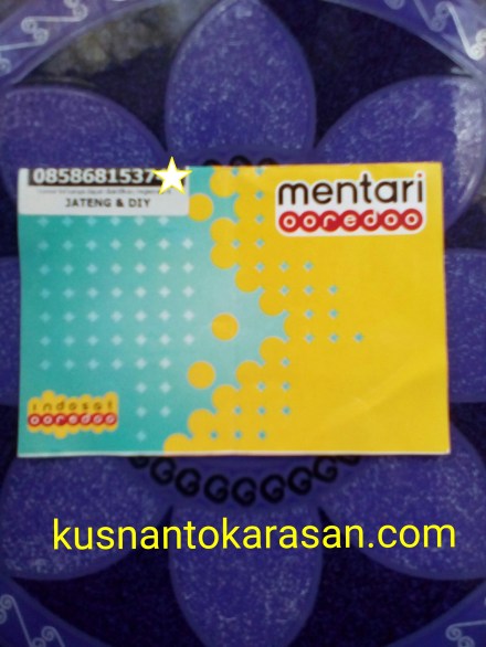 Tampilan kartu perdana indosat Mentari Oredoo