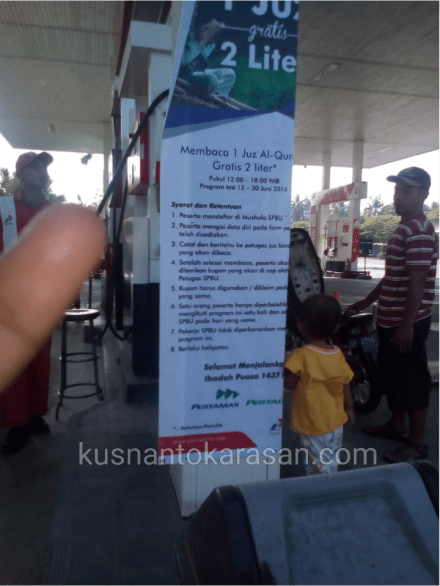 Program dari Pertamina 1 Juz gratis 2 liter