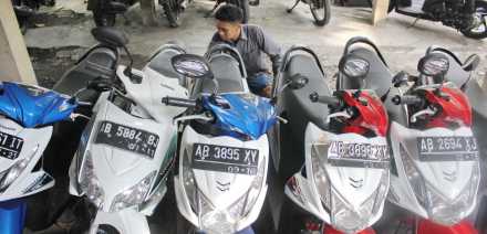 6 motor matic yang berhasil diamankan oleh sat reskrom Polres Bantul dari tindak kriminal penggelapan milik Perental sepedamotor.