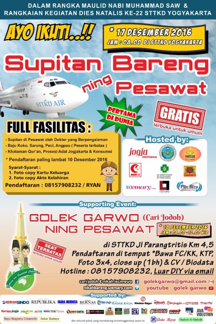 Supitan bareng ning pesawat