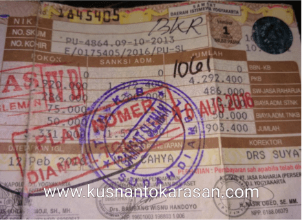 Ilustrasi Surat Keterangan Pajak Daerah PKB/BBN-KB  dan SW-JASA RAHARJA