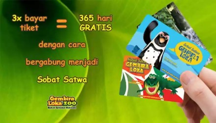 Kartu sobat satwa gembira loka zoo