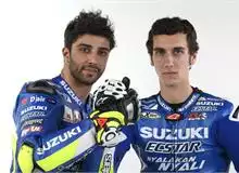 Pembalap team Suzuki Ecstar : Andrea Iannone dan Alex Rins