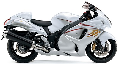 Suzuki Hayabusa warns putih